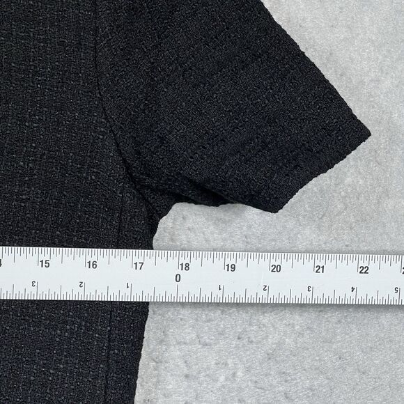 SANDRO Short Coat Mini Dress Pleated H20ROSSA Tweed BLACK US 8/ FR 40 $445 NEW! - Picture 5 of 15